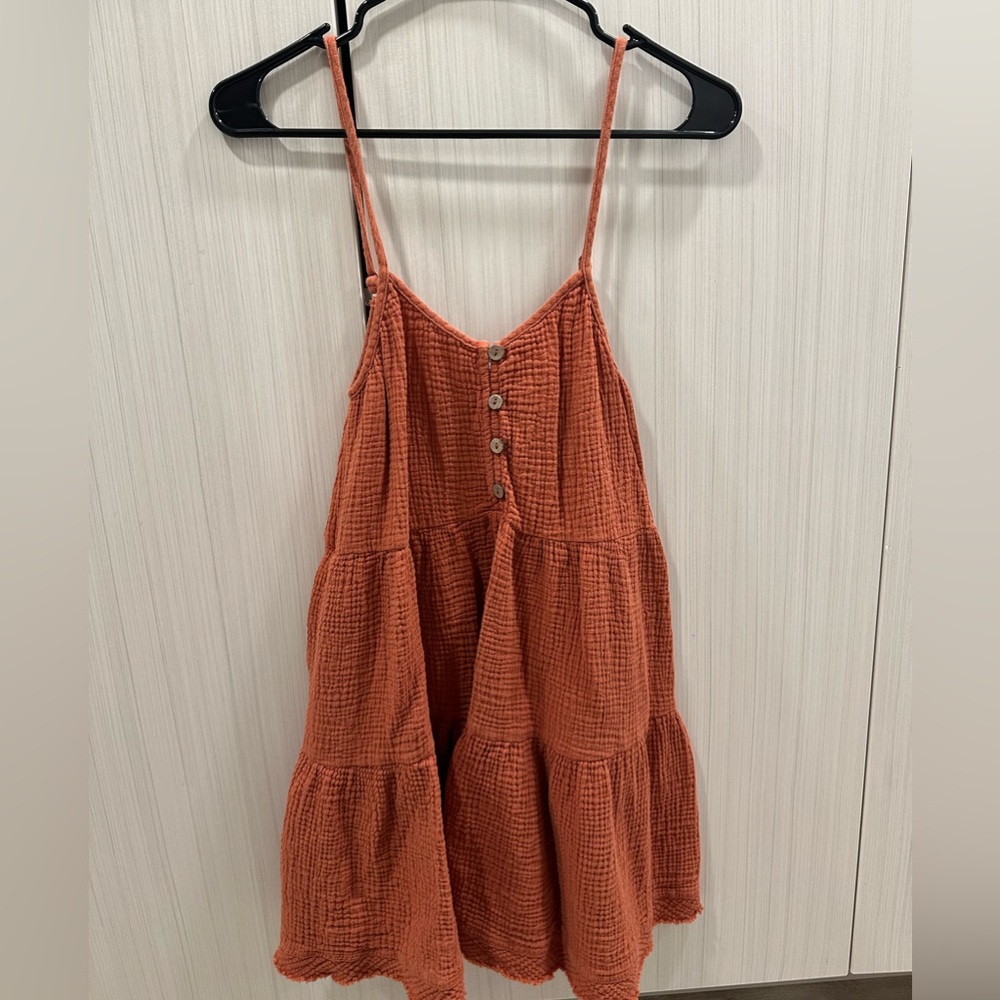 Mini burnt orange dress